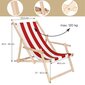 Guļamkrēsls ar roku balstiem Springos, sarkans/balts cena un informācija | Sauļošanās krēsli | 220.lv