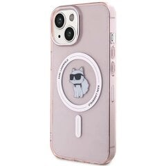 Чехол Karl Lagerfeld IML Choupette MagSafe case for iPhone 15 - pink цена и информация | Чехлы для телефонов | 220.lv
