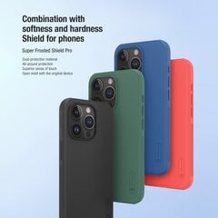 Nillkin Super Frosted PRO Back Cover for Apple iPhone 15 Pro Blue (Without Logo Cutout) цена и информация | Чехлы для телефонов | 220.lv