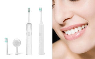 Звуковая зубная щетка и электрическая щетка для лица 2в1 для снятия макияжа TOUZUTY цена и информация | Электрические зубные щетки | 220.lv