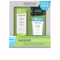 Kosmētikas komplekts Skintsugi Maskine Skin Routine: Matējošs attīrošais gēls, 50 ml + Attīrošais gēla tīrītājs, 150 m + Pretnovecošanas krēms, 30 ml cena un informācija | Sejas ādas kopšana | 220.lv