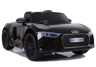 Одноместный электромобиль Audi R8, черный цена и информация | Электромобили для детей | 220.lv