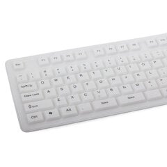 Silikona USB tastatūra, Balta цена и информация | Клавиатуры | 220.lv