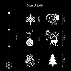 Ziemassvētku logu uzlīmes 12gab Ziemassvētki cena un informācija | Ziemassvētku dekorācijas | 220.lv