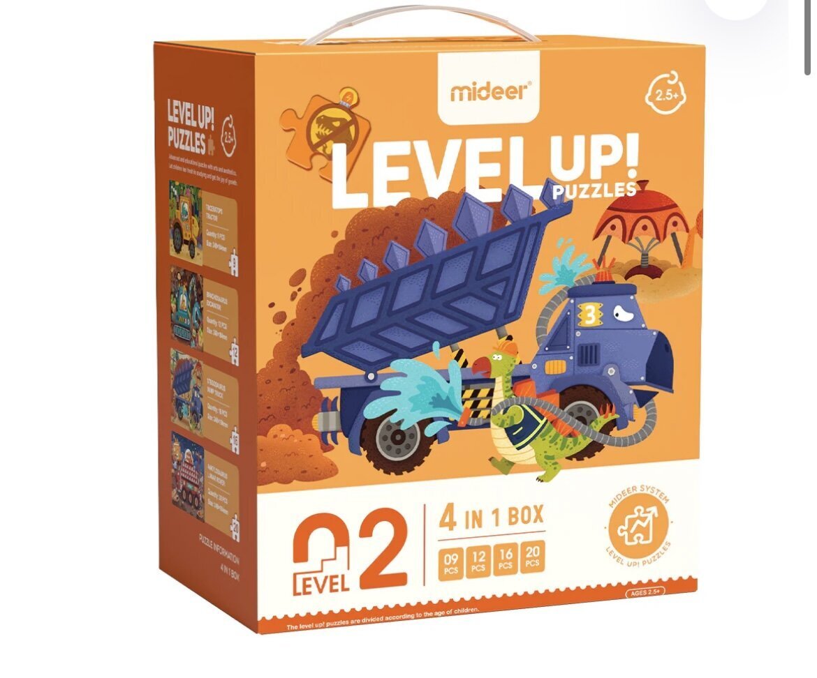 Mīklu komplekts MiDeer Level Up 4 Dinozauru projekta 2. līmenis цена и информация | Puzles, 3D puzles | 220.lv