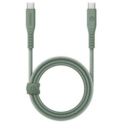 ENERGEA kabel Flow USB-C - USB-C 1.5m zielony|geen 240W 5A PD Fast Charge цена и информация | Кабели для телефонов | 220.lv