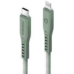 Кабель ENERGEA Flow USB-C - Lightning C94 MFI 1.5 м, green 60W 3A PD Fast Charge цена и информация | Кабели для телефонов | 220.lv