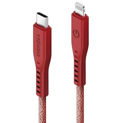 Кабель ENERGEA Flow USB-C - Lightning C94 MFI 1.5 м, red 60W 3A PD Fast Charge цена и информация | Кабели для телефонов | 220.lv