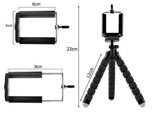 Гибкий штатив держатель для телефона Goodbuy Tripod, черный цена и информация | Аксессуары для телефонов | 220.lv