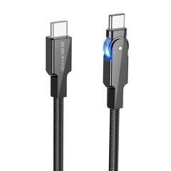 Borofone Cable BU41 Kelly - USB to Type C - 3A 1,2 metres black цена и информация | Кабели для телефонов | 220.lv