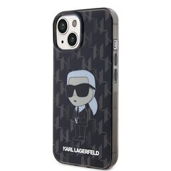 Karl Lagerfeld KLHCP15SHNKMKLK iPhone 15 | 14 | 13 6.1" czarny|black hardcase Monogram Ikonik цена и информация | Чехлы для телефонов | 220.lv