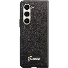 Guess GUHCZFD5HGGSHK F946 Z Fold5 czarny|black hardcase Glitter Script цена и информация | Чехлы для телефонов | 220.lv