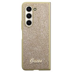 Guess GUHCZFD5HGGSHD F946 Z Fold5 złoty|gold hardcase Glitter Script цена и информация | Чехлы для телефонов | 220.lv