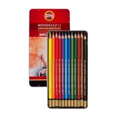 Акварельные карандаши KOH-I-NOOR MONDELUZ, 12 цветов цена и информация | Принадлежности для рисования, лепки | 220.lv