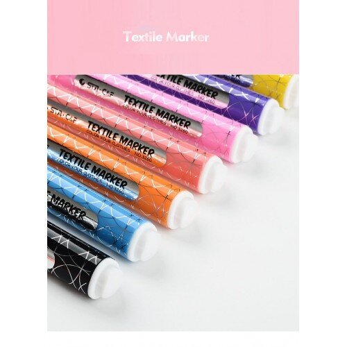 Tekstila marķieri Textile marker, 8 gb. цена и информация | Modelēšanas un zīmēšanas piederumi | 220.lv