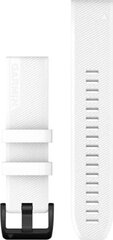 Белый силиконовый ремешок Garmin Quickfit, 20 мм цена и информация | Аксессуары для смарт-часов и браслетов | 220.lv
