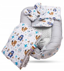 Гнездо для младенца с аксессуарами Babymam, 6 частей цена и информация | Детские подушки, конверты, спальники | 220.lv