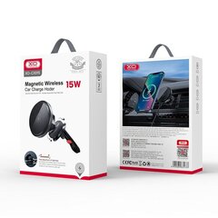 XO car holder CX015 with inductive charging black 15W цена и информация | Держатели для телефонов | 220.lv