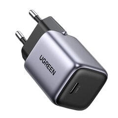 UGREEN Быстрое зарядное устройство UGREEN USB-C GaN 30 Вт (серый космос) цена и информация | Зарядные устройства для телефонов | 220.lv
