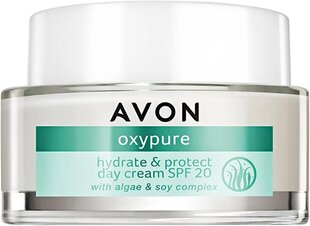 Oxypure крем для лица с кислородным комплексом и экстрактом водорослей SPF20, 50мл, Avon цена и информация | Наносите на чистую кожу лица. Подержите около 10-15 минут и смойте водой. | 220.lv