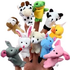 Набор пальчиковых игрушек маленький зоопарк, 10 шт. цена и информация | Развивающие игрушки | 220.lv