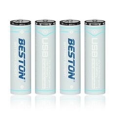 Rechargeable AA batteries with USB C, 1460mAh, Li-Ion, 4 pcs цена и информация | Батерейки | 220.lv
