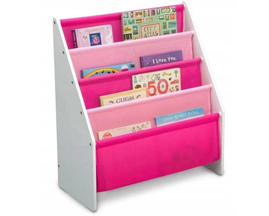 Grāmatu plaukts, 63,5x71x29,5 cm, rozā цена и информация | Plaukti bērnu istabai | 220.lv