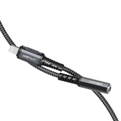 Аудиокабель ACEFAST Lightning 8-pin - Jack 3.5 мм C1-05 18 см - серый цена и информация | Кабели для телефонов | 220.lv