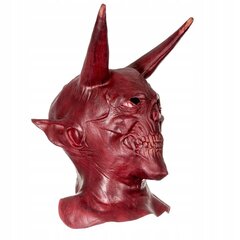 Profesionāla lateksa maska Velns ar ragiem cena un informācija | Karnevāla kostīmi, maskas un parūkas | 220.lv