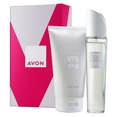 Dāvanu komplekts sievietēm Avon Pur Blanca: Tualetes ūdens Avon Pur Blanca sievietēm, 50 ml + Ķermeņa losjons Avon Pur Blanca sievietēm, 150 ml + Dāvanu kaste, 1 gab cena un informācija | Parfimēta sieviešu kosmētika | 220.lv