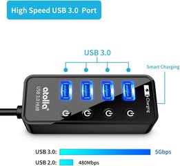 Atolla USB centrs цена и информация | Адаптеры и USB разветвители | 220.lv