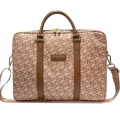 Guess GCube Stripes GUCB15HGCFSEW bag for 16&quot; laptop - brown цена и информация | Рюкзаки, сумки, чехлы для компьютеров | 220.lv