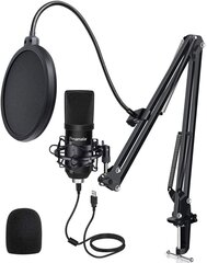 Panamalar USB PC Microphone Microphone Superemption, набор микрофона конденсаторного микрофона 192 кГц/24 бит с микрофонной защитой от микрофона, микрофон студийного подкаста для выстрелов/радио/игр PS4/Livestream/Vlog цена и информация | Микрофоны | 220.lv