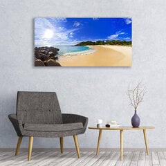 Reprodukcija Saules jūras pludmales ainava цена и информация | Картины | 220.lv