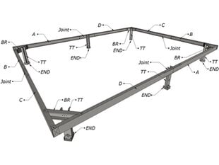 Metāla cinkoti pamati, 2x4 m цена и информация | Теплицы | 220.lv