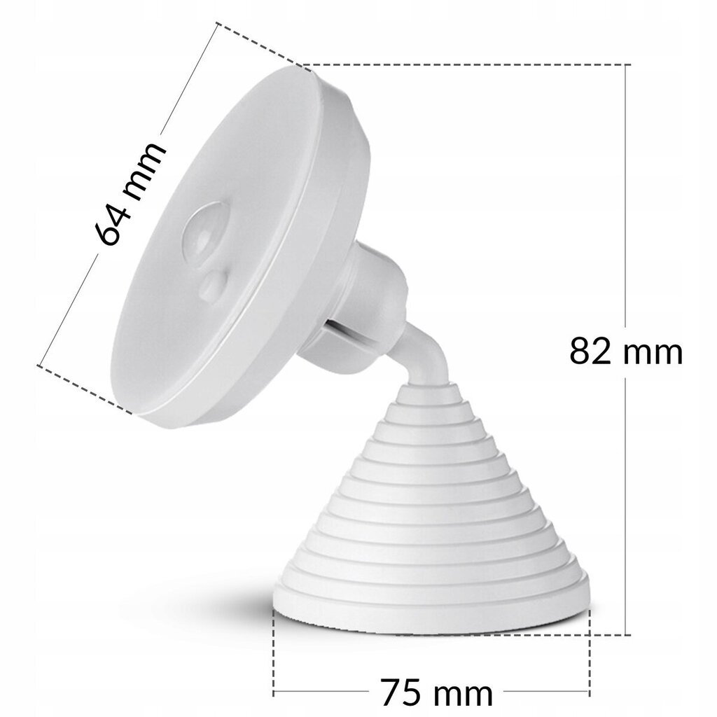 LED lampa ar kustības sensoru 360 600mAh cena un informācija | Iebūvējamās lampas, LED paneļi | 220.lv