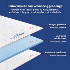 Memory foam matracis ar bambusa pārvalku 3D Air 160x200 cm цена и информация | Наматрасники | 220.lv