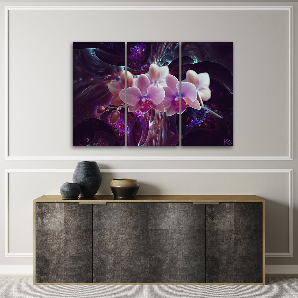 Glezna uz audekla, Rozā orhideja cena un informācija | Gleznas | 220.lv