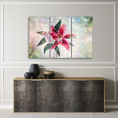 Glezna uz audekla, Rozā lilija цена и информация | Картины | 220.lv
