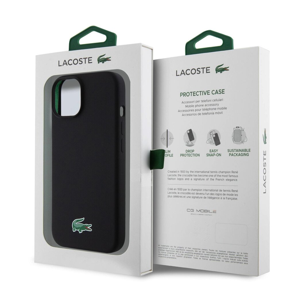 Lacoste Liquid Silicone Microfiber Croc Logo MagSafe цена и информация | Telefonu vāciņi, maciņi | 220.lv