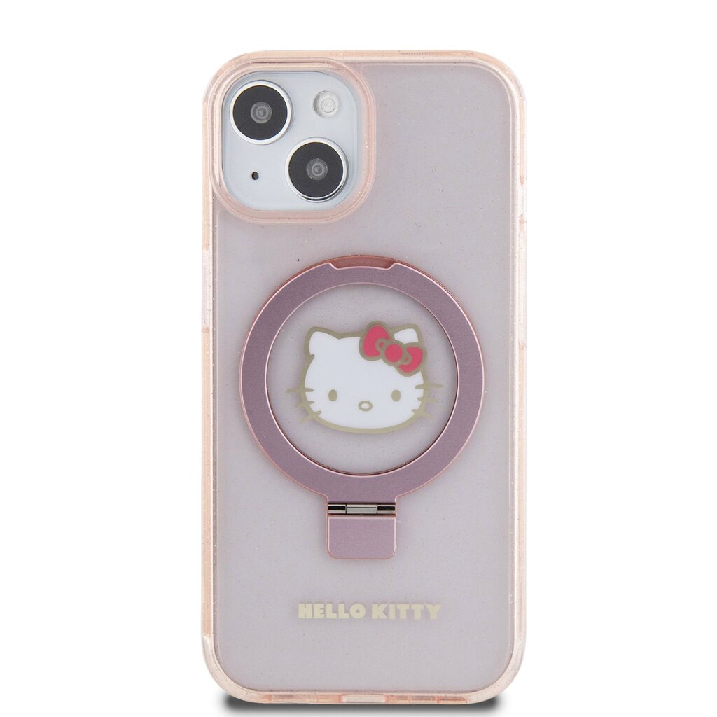 Hello Kitty IML Ringstand Glitter Kitty Head Logo MagSafe Case cena un informācija | Telefonu vāciņi, maciņi | 220.lv