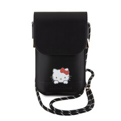 Hello Kitty PU Daydreaming Logo Leather Wallet Phone Bag Black цена и информация | Чехлы для телефонов | 220.lv