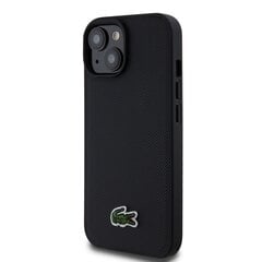 Lacoste Iconic Petit Pique Woven Logo MagSafe Case for iPhone 15 Black цена и информация | Чехлы для телефонов | 220.lv