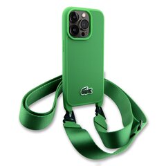 Lacoste Iconic Petit Pique Crossbody Woven Logo Case for iPhone 15 Pro Green цена и информация | Чехлы для телефонов | 220.lv