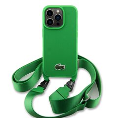 Lacoste Iconic Petit Pique Crossbody Woven Logo Case for iPhone 15 Pro Green цена и информация | Чехлы для телефонов | 220.lv