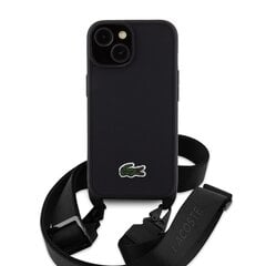 Lacoste Iconic Petit Pique Crossbody Woven Logo Case for iPhone 15 Pro Max Black цена и информация | Чехлы для телефонов | 220.lv