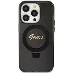 Guess IML Ring Stand Glitter MagSafe Case for iPhone 15 Pro Max Black цена и информация | Чехлы для телефонов | 220.lv