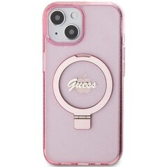 Guess IML Ring Stand Glitter MagSafe Case for iPhone 15 Purple цена и информация | Чехлы для телефонов | 220.lv