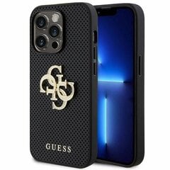 Guess PU Perforated 4G Glitter Metal Logo Case for iPhone 15 Pro Gold цена и информация | Чехлы для телефонов | 220.lv