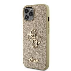 Guess PU Fixed Glitter 4G Metal Logo Case for iPhone 13 Gold цена и информация | Guess Мобильные телефоны, Фото и Видео | 220.lv